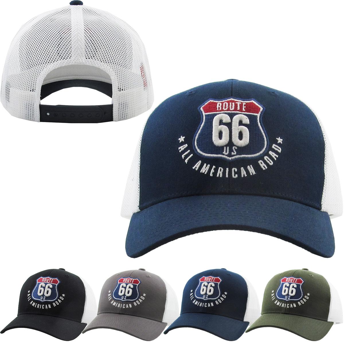 ROUTE 66 Meshback Ballcap One Size Adjustable